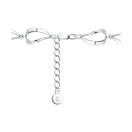 Браслет из серебра с топазами