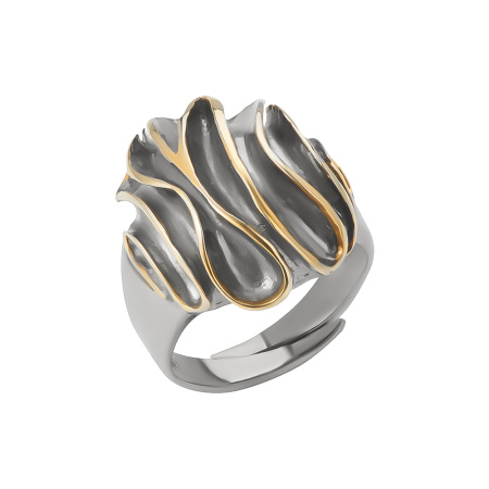 Кольцо из серебра с позолотой