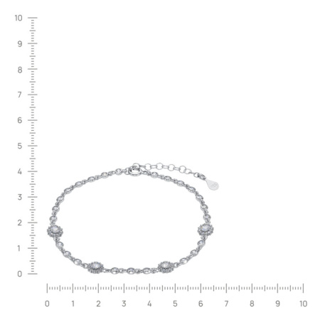 Браслет из серебра с фианитами