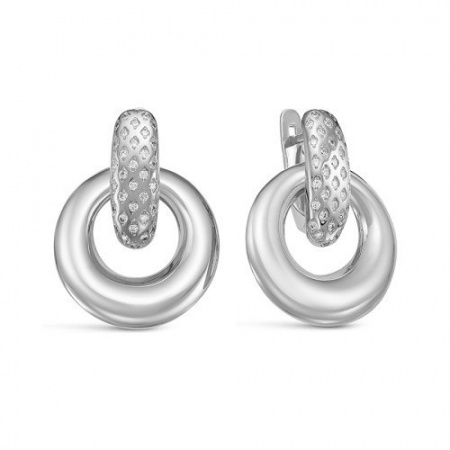 Серебряные серьги с фианитами