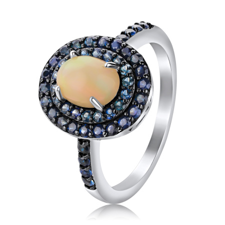 Кольцо из серебра с сапфиром