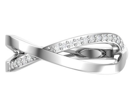 Серебряное кольцо «Бесконечность» с фианитами
