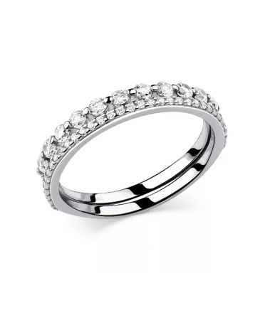 Серебряное кольцо с фианитами «Shine»
