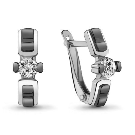 Серебряные серьги с фианитом