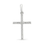 Серебряная подвеска с фианитами «Крест»