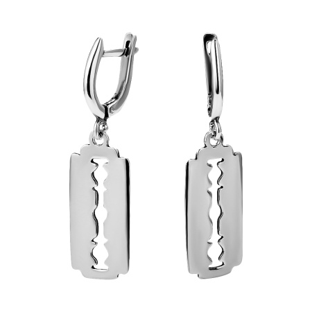 Серьги из серебра «Лезвие»
