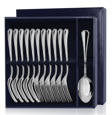 Серебряный набор «Элегант» 12 предметов ложки и вилки