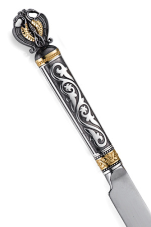 Серебряный нож для стейка «Русь Былинная»