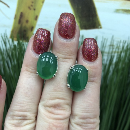 Серебряные серьги «Леденцы» с агатом