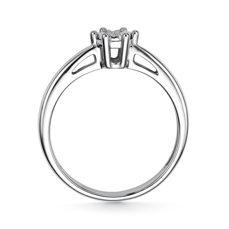 Серебряное кольцо с бриллиантом