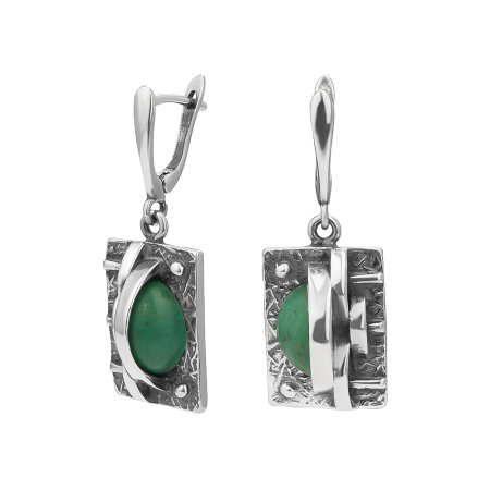 Серьги из серебра с бирюзой