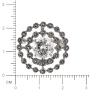 Серебряная брошь с белым топазом и марказитами Swarovski