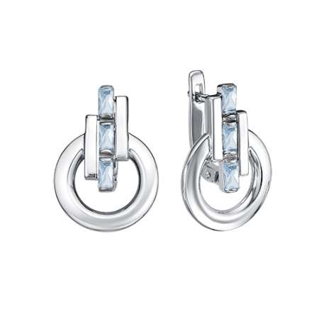 Серьги из серебра с топазами sky