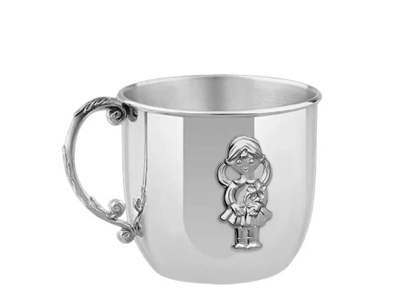 Серебряная кружка детская «Девочка»