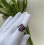 Серьги из серебра с эмалью «Ирисы»