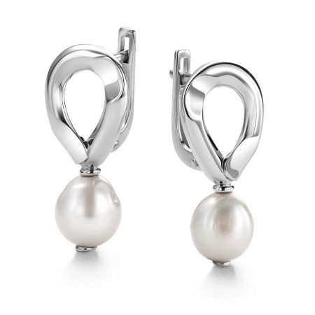 Серебряные серьги с жемчугом