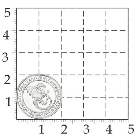 Монета из серебра «Счастливый рубль Дракон»