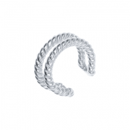 Серьги каффы из серебра большие