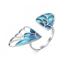 Кольцо из серебра с эмалью «Крылья бабочки»