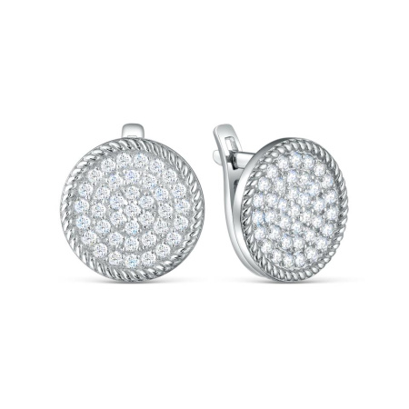 Серебряные серьги с фианитами