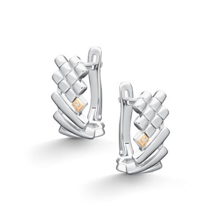 Серьги из серебра с бриллиантами