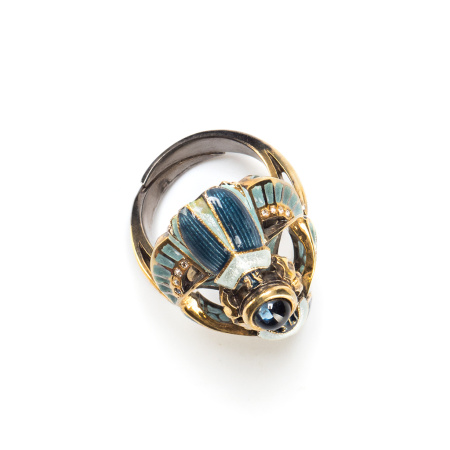 Серебряное кольцо «Скарабеи»