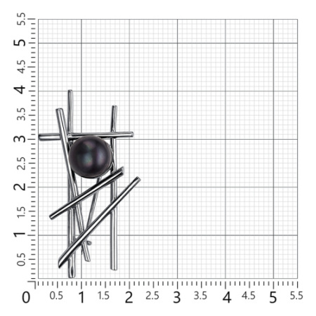 Брошь «Жемчужная геометрия»