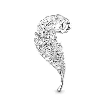 Серебряная брошь «Лист»