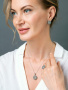 Серебряное кольцо с марказитами Swarovski
