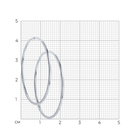 Серьги конго из серебра 3,5 см