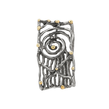 Серебряное кольцо с позолотой