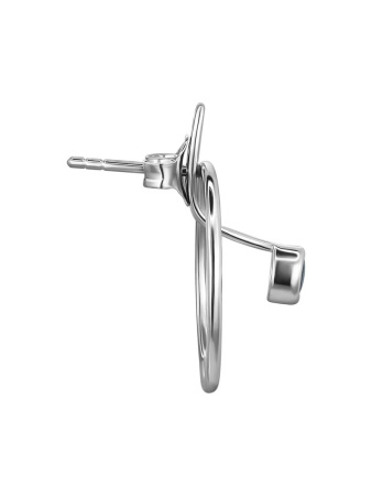 Серебряные серьги с натуральным сапфиром