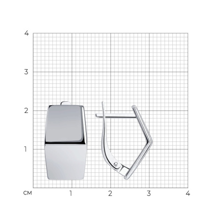 Серьги из серебра Sokolov