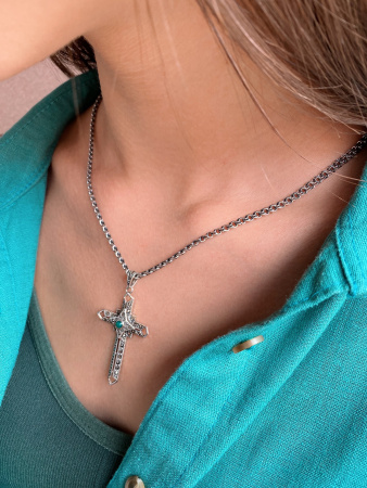 Цепь «Бисмарк» из серебра тонкая