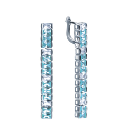 Серебряные серьги с кубическим цирконием