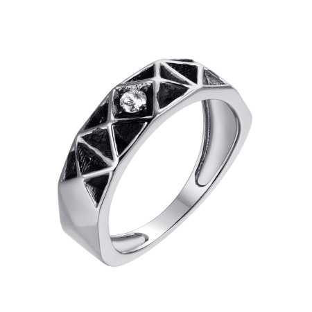 Серебряное кольцо с фианитом