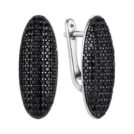 Серьги из серебра с нанокристаллом