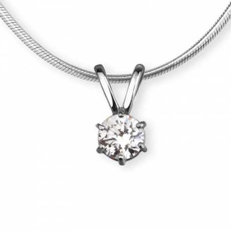 Серебряная подвеска с фианитом