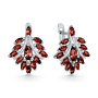 Серьги из серебра с гранатом