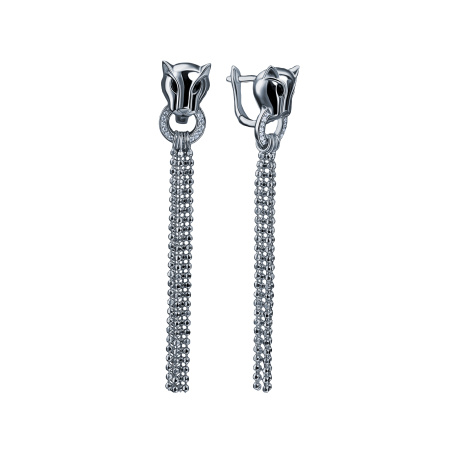 Серьги из серебра «Пума»