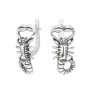 Серьги из серебра «Скорпион»