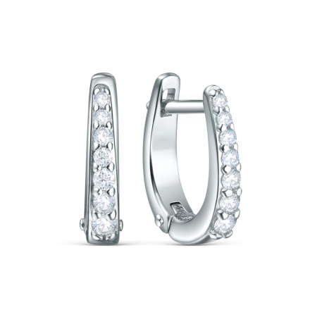 Серебряные серьги с фианитами