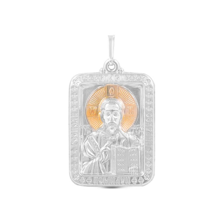 Подвеска-икона из серебра с золочением «Спаситель»