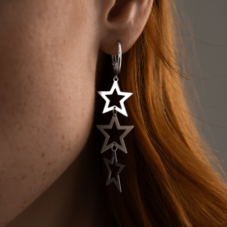 Серьги из серебра «Звезды»