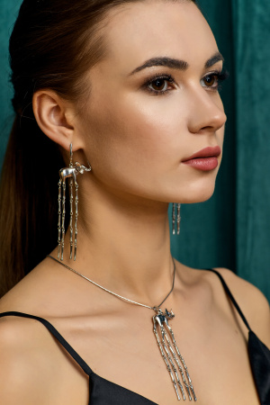 Серебряные серьги «Слоны Дали»