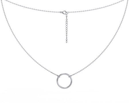 Серебряное колье «Круг»