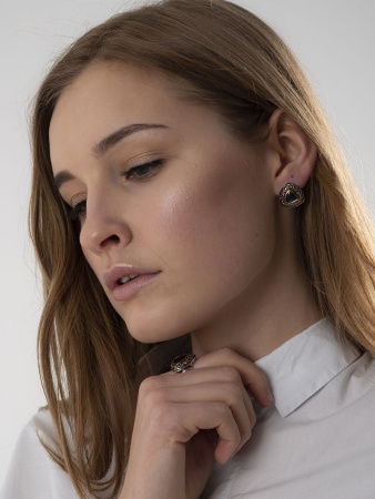 Серьги из серебра с сапфирами