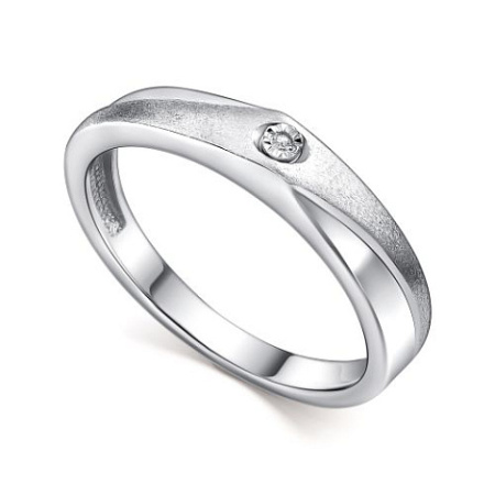 Кольцо из серебра с бриллиантом