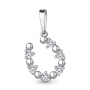 Подвеска из серебра с фианитом «Подкова»