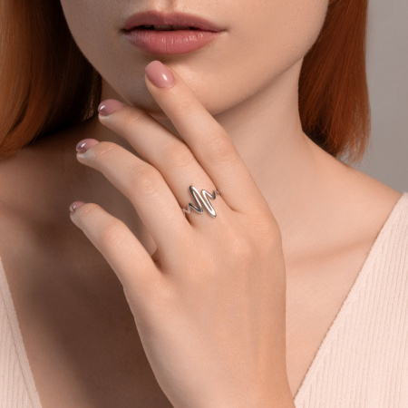 Кольцо из серебра «Пульс»